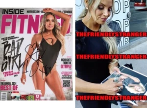 Trish Stratus signed WWE "INSIDE FITNESS" 8x10 Photo a Hot SEXY Auto ACOA COA - Picture 1 of 6