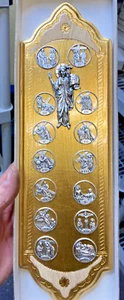 Stations of the Cross Wood Wall Plaque, Hand-Made in Italy, 15" Tall! - Picture 1 of 3
