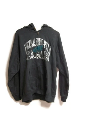 NFL Team Apparel Philadelphia Eagles 男式 Touchback VI 抓绒夹克,黑色 XL — 第 1/3 张图片