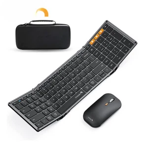 Tri-Fold Bluetooth Wireless Keyboard and Mouse Combo Protable Slim 2.4g 105 Key - Picture 1 of 20