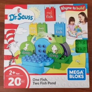 Mega Bloks Dr. Seuss One Fish Two Fish Pond Rhyme To Build Blocks Construx - Picture 1 of 1