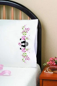 Tobin Federe Stampate, Sagoma di Gatto, Kit Ricamo 20" x 30", Bianco - Foto 1 di 1