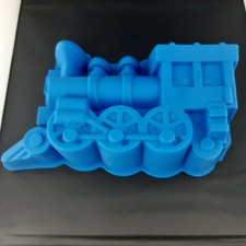 Train Silicone Cake Mould Large Blue Mold 11 inches x 7 inches