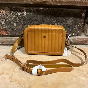 Madewell The Transport Camera Bag: Bubble Pleat Edition Golden Oak Leather - Picture 1 of 9