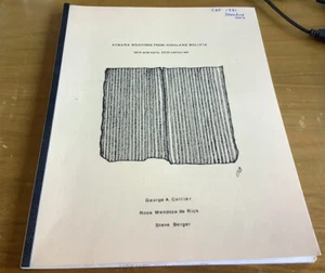 Aymara Weavings of Highland Bolivia 19th & Early 20th Century 1981 pb - Picture 1 of 4