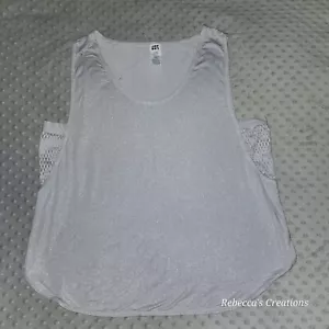 Camiseta sin mangas JOY LAB malla inserciones laterales cizalla ligera rayón tela metálica L - Imagen 1 de 16