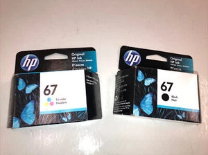 New Genuine HP 67 Ink Cartridge Combo Pack for HP 2752 4152 6052 6455 Exp 2022 - Picture 1 of 8
