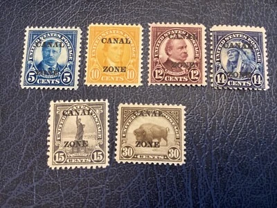 ICOLLECTZONE  US Possession Canal Zone 74-79 F/VF hinged - Image 1 of 4