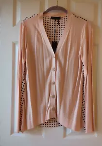 NUEVO DONNA KARAN AGUA JARDÍN ROSA MUJER CÁRDIGAN SUÉTER EE. UU. Pequeño - Imagen 1 de 11