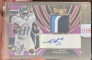 2019 Panini Select Rookie Material Signatures Purple Prizm RPA AJ Brown 02/35 - Picture 1 of 2