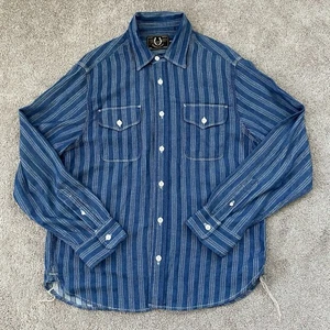 Freenote Cloth Ranch Wear Wells Stripe Diamond Pearl Snap Western Shirt XL - Picture 1 of 16