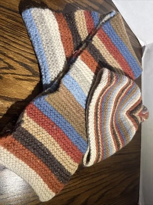 VTG Y2K Old Navy Scarf OS Multicolor Stripe With Matching L/XL Beanie Hat - Image 1 of 4