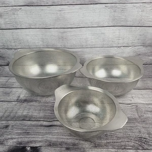 MIU 3 Piece Stainless Steel Mesh Colander Set - Picture 1 of 9