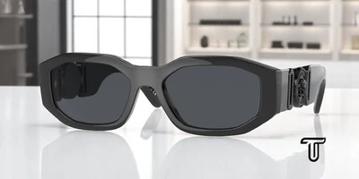 VERSACE VE4361 536087 黑色深灰色 53 毫米男式太阳镜 — 第 1/4 张图片