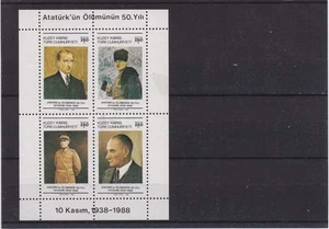 Cyprus Turks postfris 1988 MNH block 6 - Ataturk (S3645) - Bild 1 von 1