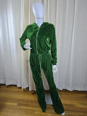Conjunto de sudadera de terciopelo para mujer talla XL (14-16) verde Foto 1 de 4