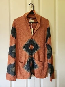 Lucky Brand Men's Medium Sweater Cardigan Button Front Handcrafted - Picture 1 of 15