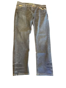 Vaccari Alligator Jeans Denim Straight Leg Blue Jeans 38 x 34 - Picture 1 of 7