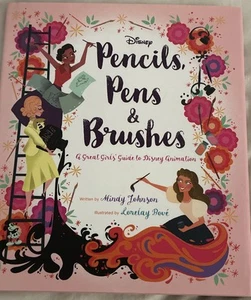 Signiert x 2 Bleistifte Stifte & Pinsel Girls Guide Disney Mindy Johnson JANE M BAER - Bild 1 von 5