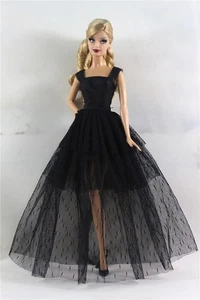 Princess Dress For 11.5" Barbie Doll Outfits Dolls Clothes Black Gauze Skirt - Picture 1 of 3