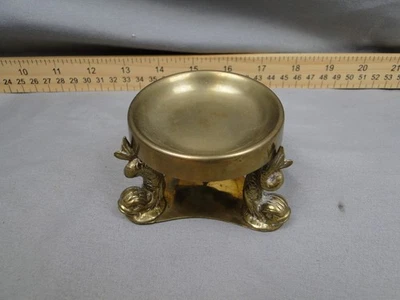 Bandeja de baratijas quemador de incienso de pescado koi de latón vintage soporte para joyas Foto 1 de 4