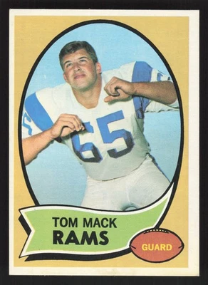 1970 Topps Tom Mack Rookie #151 - Los Angeles Rams - HOF RC EX - Image 1 of 2