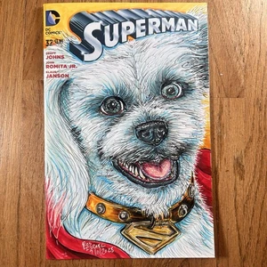 Krypto The Superdog By Rob Israel Art Sketch Cover Superman DC Comics 2025 - Picture 1 of 5