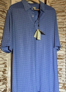 Donald Ross Golf Polo Shirt Men  L 2 Tone  Blue Graphic Short Sleeve NWT $112.50 - Bild 1 von 12