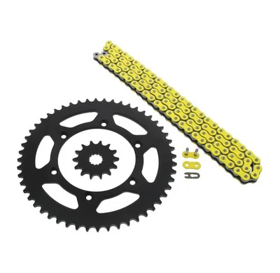 Cadena y piñón amarillo Yamaha 2001-2002 WR426F, 2000-02 YZ426F negro 14/52 116L Foto 1 de 4