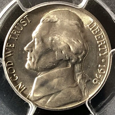 Jefferson Nickel 1956-D 5C graduación profesional MS65 26742977 Foto 1 de 4