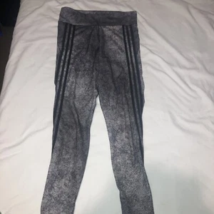 Adidas Climalite Women's Compression Leggings Running Yoga Black gray Sz LARGE - Picture 1 of 8