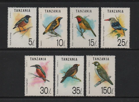 TANZANIA 1992 BIRDS Set of 7v (SG1353/9) *VF MNH* Cover