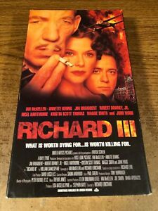 Richard III 3 VHS VCR Video Tape Used  Annette Bening  Ian Mckellen