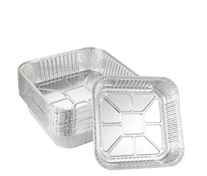10pack 8 X 8 Aluminum Foil Pans Disposable Heavy Duty Square Baking Cake Pans Co - Picture 1 of 7