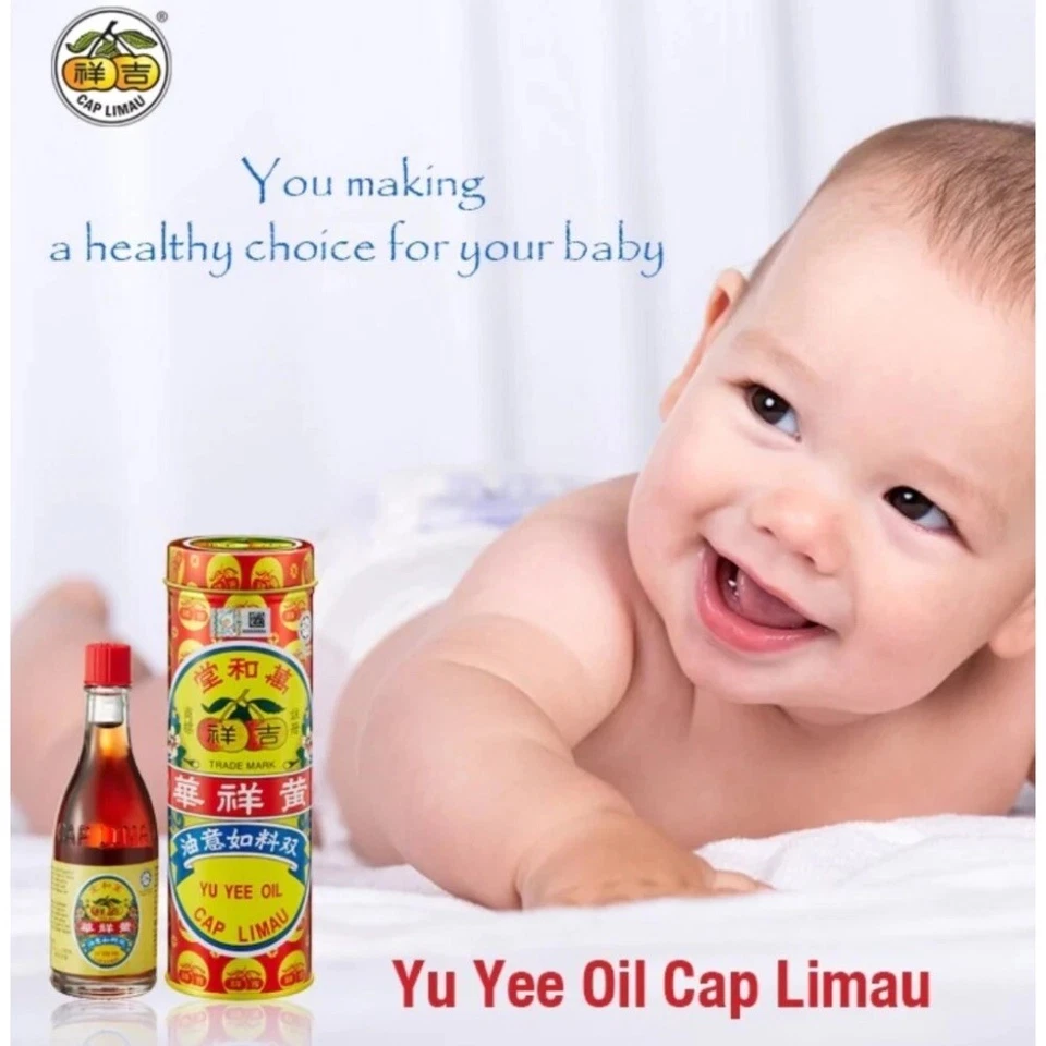 3x 10ml Yu Yee Oil Cap Limau Baby Oil Relief Baby Colic Stomach Wind - Image 1 of 3