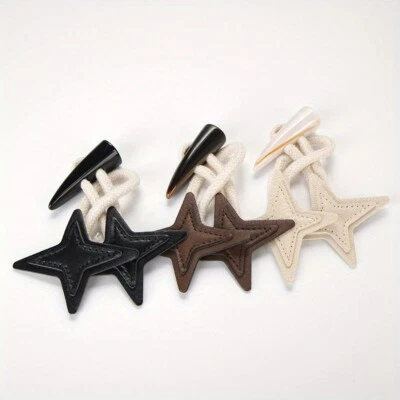 3 Sets PU Leather Sew-on Toggles Closures sew-on Resin Horn Buttons Sewing - Image 1 of 4