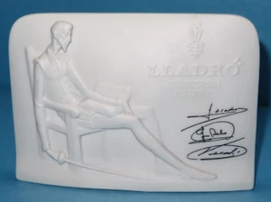 Vintage LLADRO Collectors Society Don Quixote Porcelain Bisque Plaque Sign 1985 - Picture 1 of 9