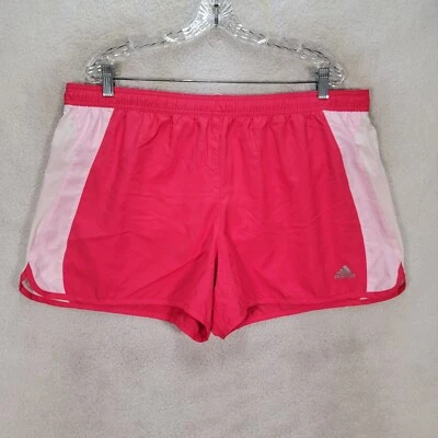 Adidas Mujeres Pantalones Cortos Rosa Pull On Nylon Atlético Correr Entrenamiento Descarado Talla XL Foto 1 de 4