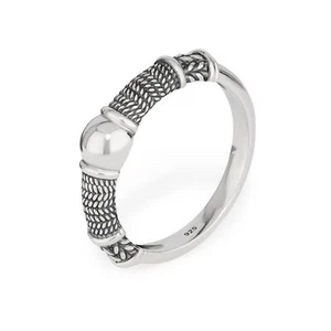 58-66mm Keltischer Herrenring 925 Silber Wiking Gothic Männerring Kugel verziert - Picture 1 of 7