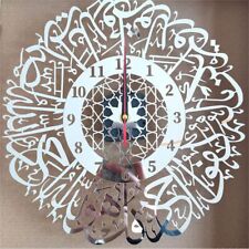 Art Calligraphy Pendulum Muslim Wall Clock Acrylic Islamic Quartz Wall Decor