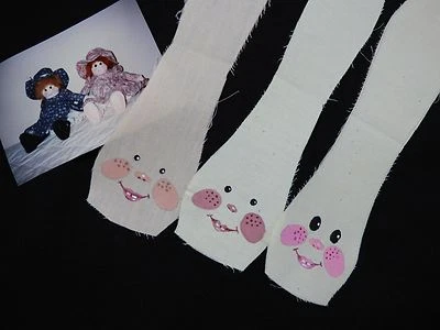 Sarah Sewing Pattern Vintage Doll Face, Completed Picture with Three Faces Ready - Image 1 of 4