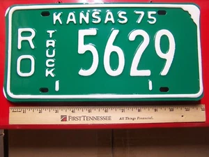 5629 = 1975 Rooks County Kansas Truck License Plate $4.00 US Ships 1-100 Tags - Picture 1 of 1