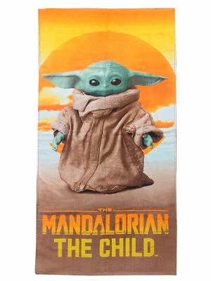 Toalla de playa Star Wars The Child Grogu Baby Yoda piscina mandaloriana puesta de sol 58x28 Foto 1 de 2