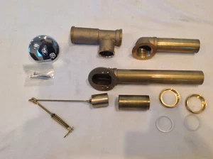 Price Pfister 19-020 Tub Waste and Overfow Brass Pipes - Picture 1 of 12