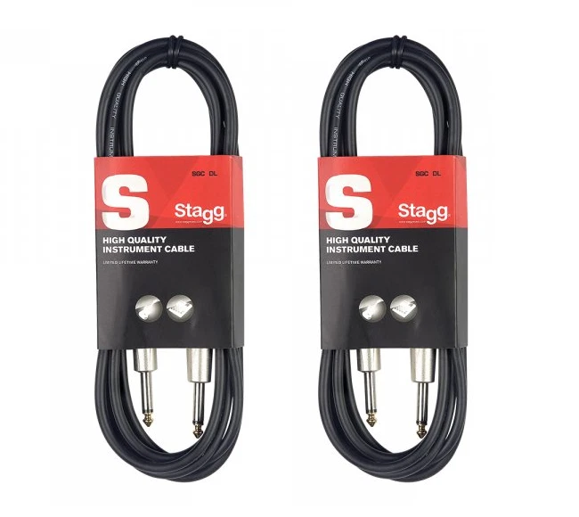Lote de 2 amplificadores de guitarra de lujo de 33 pies de alta resistencia u otro cable de instrumento #SGC10DL Foto 1 de 1