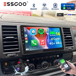 DAB+ KAM+ Android CarPlay Autoradio Für VW T6 Transporter Multivan GPS Navi WIFI - Bild 1 von 14