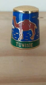 Vintage Messing Cloisonné Fingerhut aus Tunesien. - Bild 1 von 5