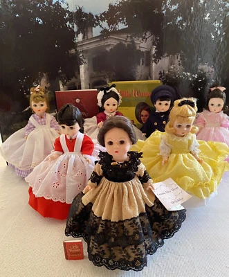 LOTE MUÑECAS MADAME ALEXANDER "LITTLE WOMEN" LOUISA MAY ALCOTT CON ETIQUETAS RE-ENCORDADAS Foto 1 de 4
