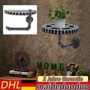 2 piezas Vintage Industrial Gear estantería estantes hierro estante de pared soporte de pared decoración del hogar - Imagen 1 de 12