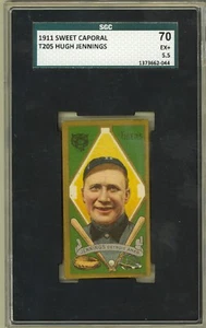1911 T205 Gold Border Hugh Jennings Detroit Tigers HOF Sweet Caporal SGC 5,5 - Bild 1 von 2